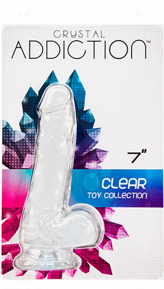 Addiction Crystal - Transparante Dildo - 18 cm