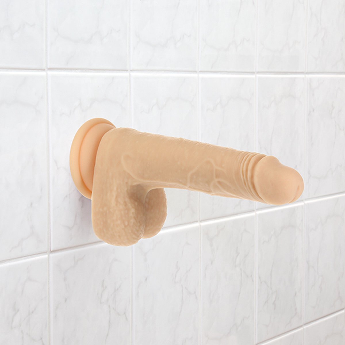 Naked Addiction Realistische Roterende Dildo met Afstandsbediening - 19 cm - Beige