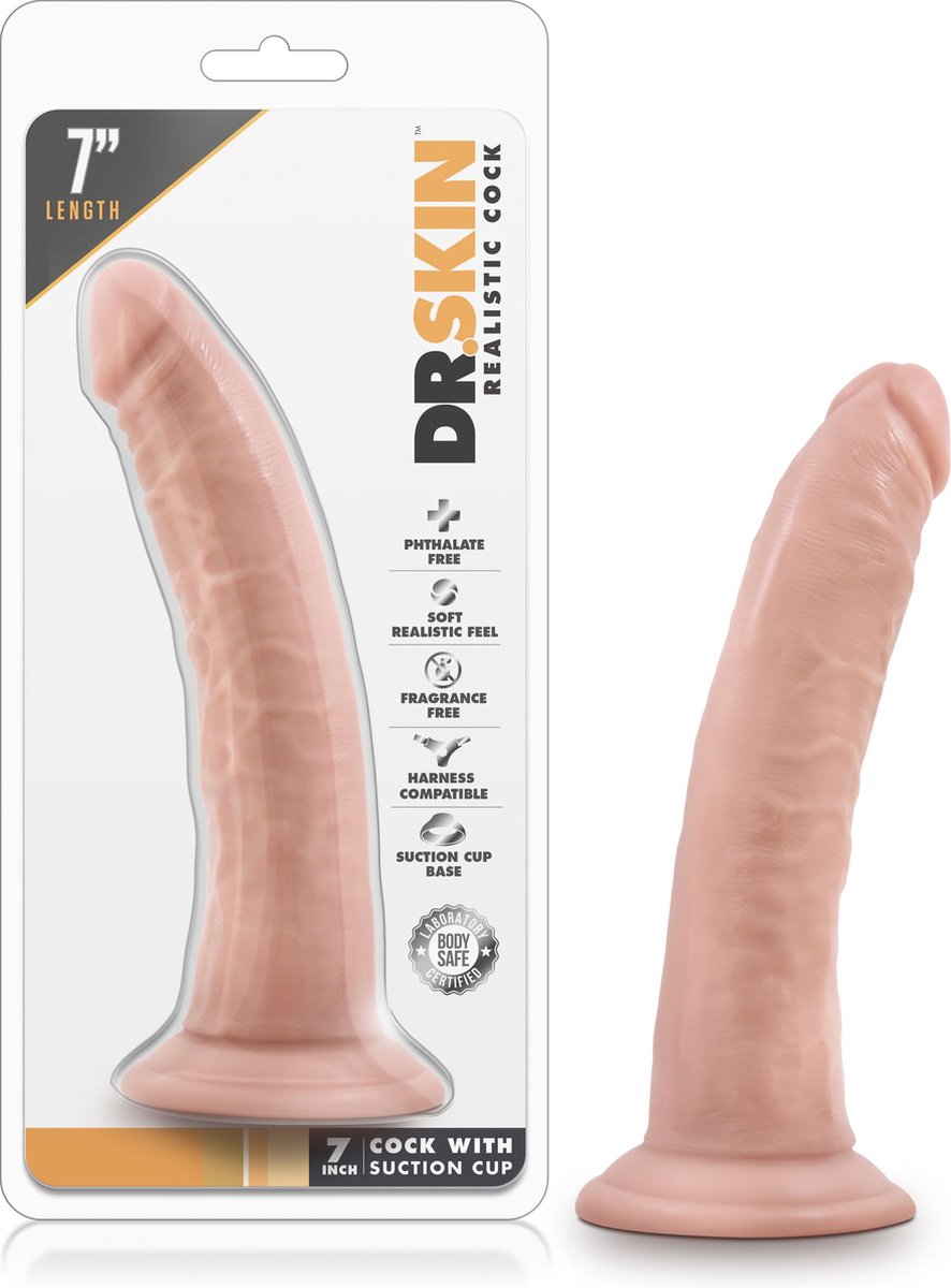 Dr Skin Dr. Skin - Realistische Dildo Met Zuignap 19 cm - Vanilla - Beige