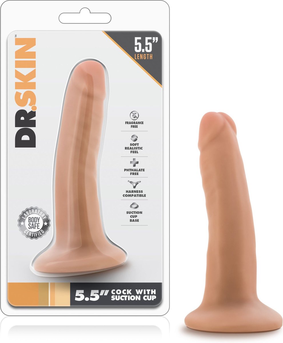 Dr Skin Dr. Skin - Realistische Dildo Met Zuignap 14 cm - Vanille - Beige
