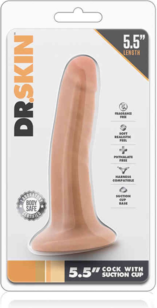 Dr Skin Dr. Skin - Realistische Dildo Met Zuignap 14 cm - Vanille - Beige