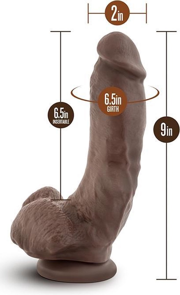 Dr Skin Dr. Skin - Mr. Mayor Dildo Met Zuignap 21 cm - Chocolate - Bruin