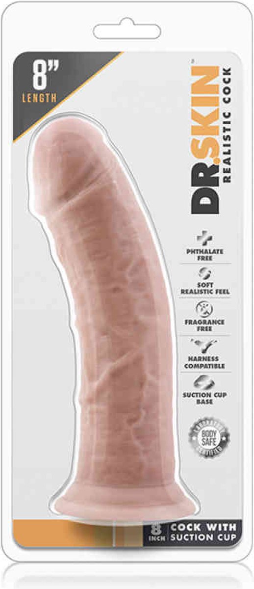 Dr Skin Dr. Skin - Realistische Dildo Met Zuignap 20 cm - Vanilla - Beige