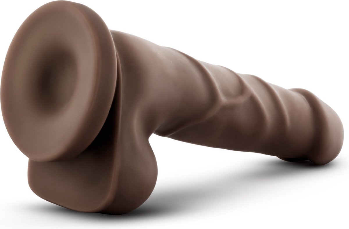 Dr Skin Dr. Skin - Realistische Dildo Met Zuignap 20 cm - Chocolate - Bruin