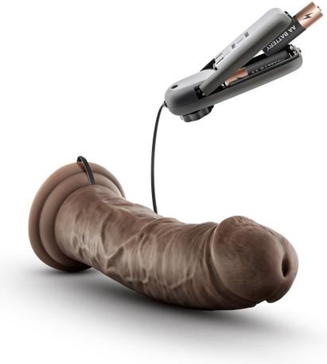 Dr Skin Dr. Skin - Dr. Joe Vibrator Met Zuignap 20 cm - Chocolate - Bruin