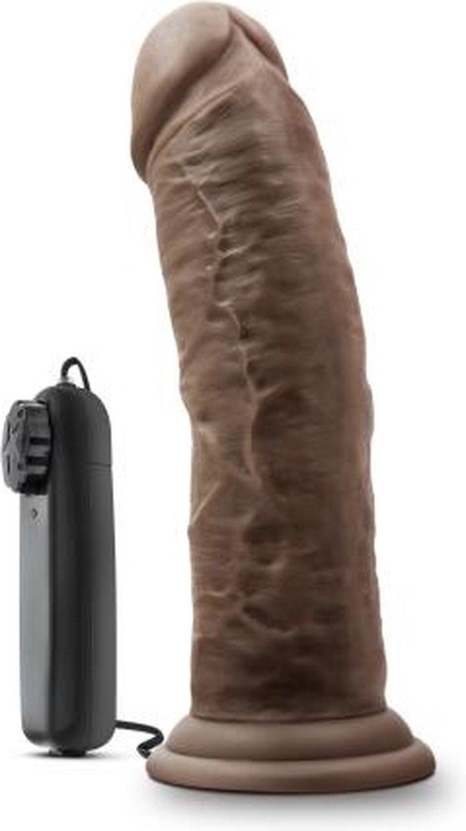 Dr Skin Dr. Skin - Dr. Joe Vibrator Met Zuignap 20 cm - Chocolate - Bruin