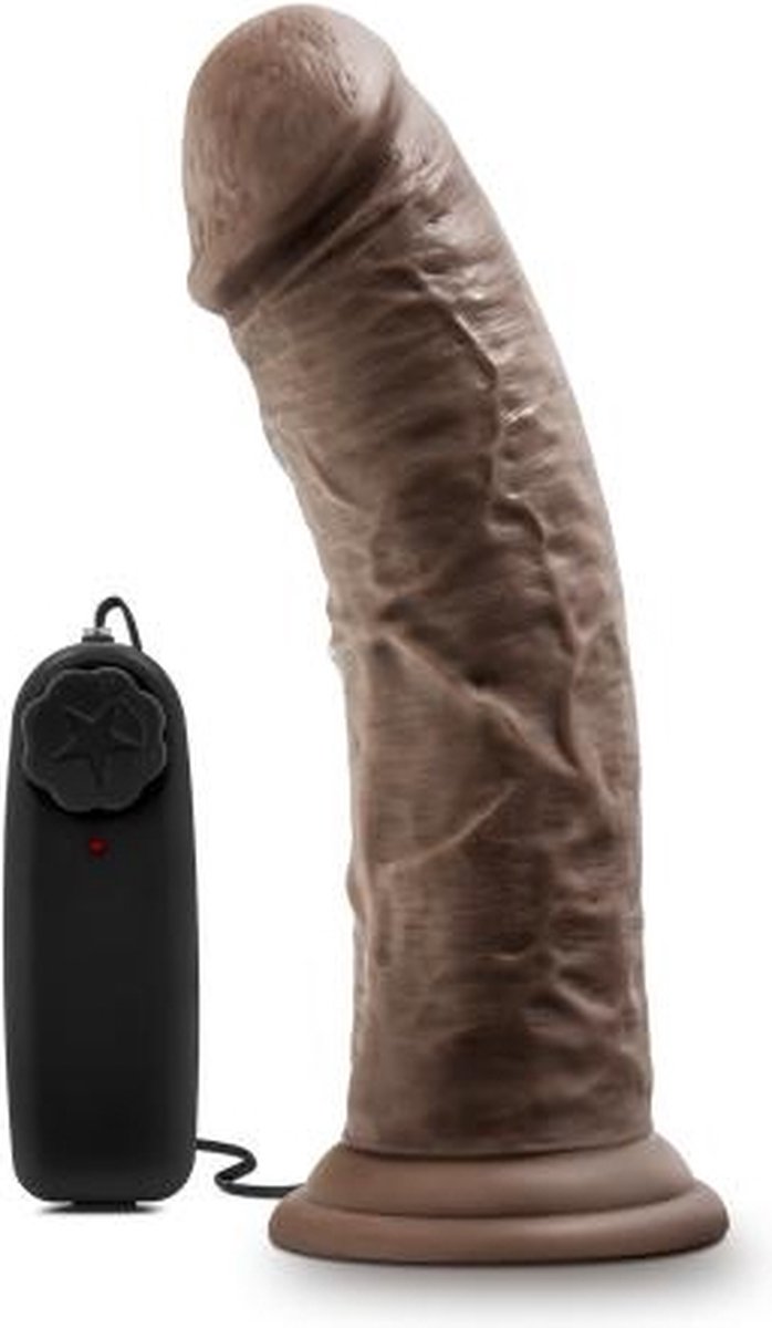 Dr Skin Dr. Skin - Dr. Joe Vibrator Met Zuignap 20 cm - Chocolate - Bruin