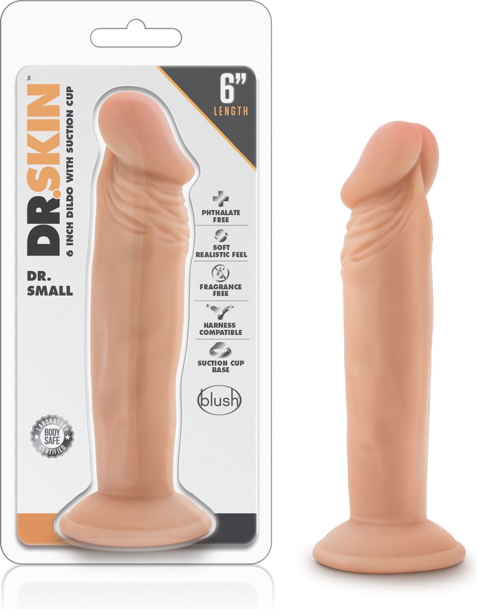 Dr Skin Dr. Skin - Dr. Small Dildo Met Zuignap - Vanilla - Beige