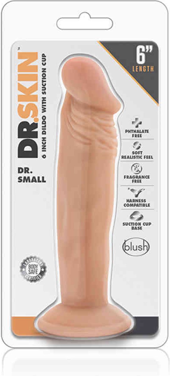 Dr Skin Dr. Skin - Dr. Small Dildo Met Zuignap - Vanilla - Beige