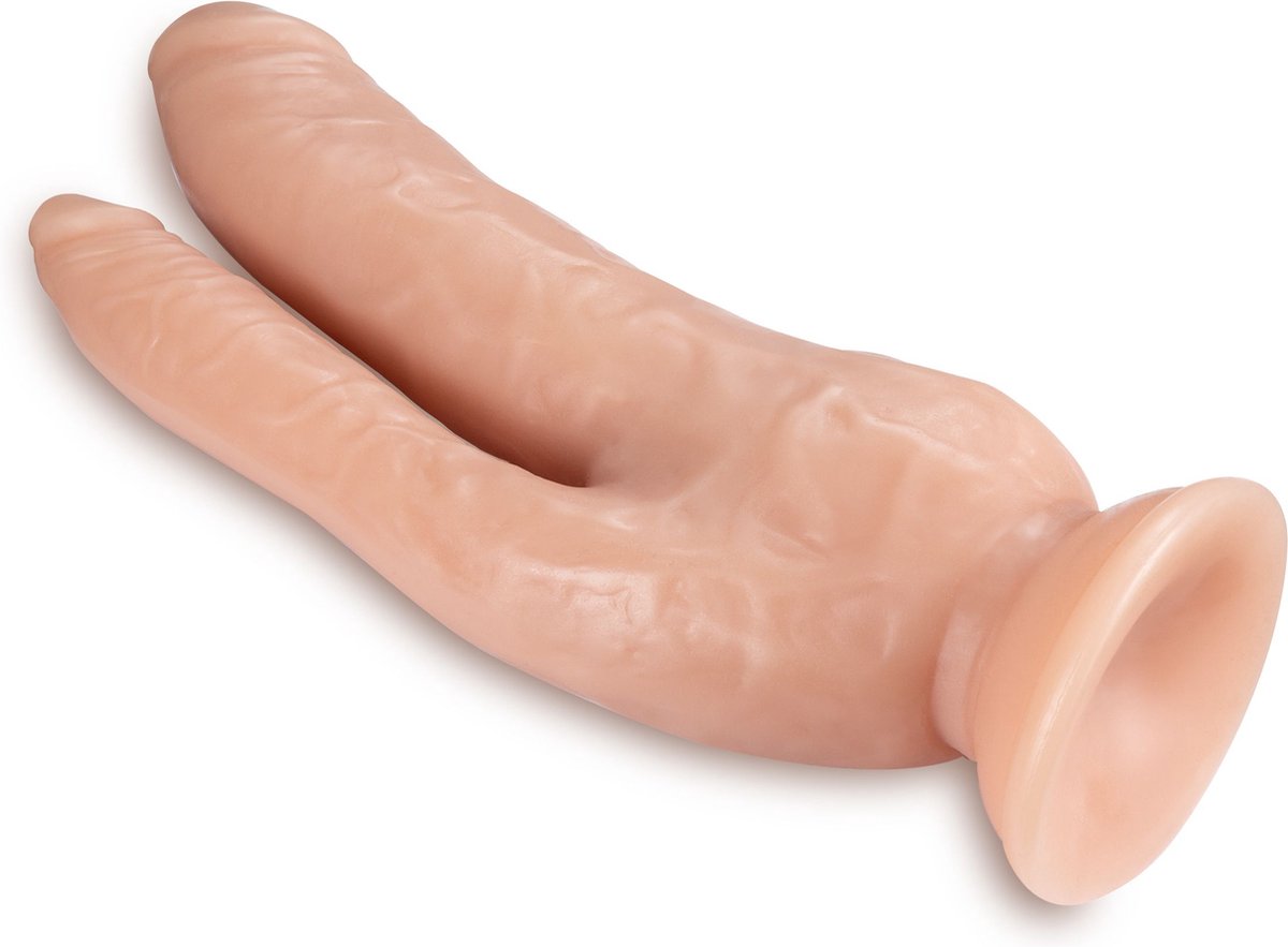 Dr Skin Dr. Skin - Dubbele Dildo 21 cm - Vanilla - Beige