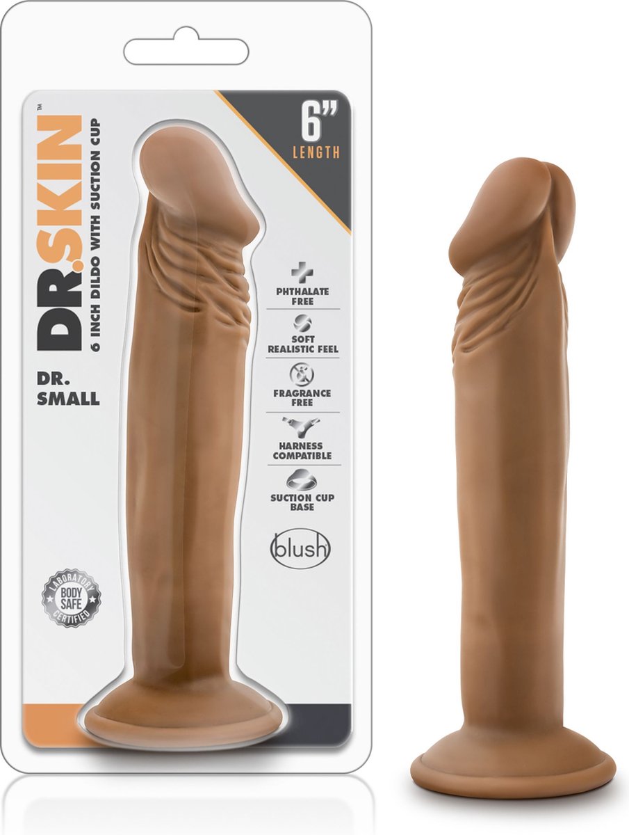 Dr Skin Dr. Skin - Dr. Small Dildo Met Zuignap - Mocha - Bruin