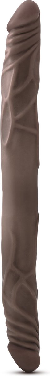 Dr Skin Dr. Skin - Realistische Dubbele Dildo 35 cm - Chocolate - Bruin