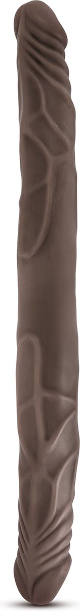 Dr Skin Dr. Skin - Realistische Dubbele Dildo 35 cm - Chocolate - Bruin