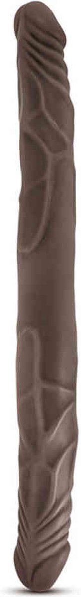 Dr Skin Dr. Skin - Realistische Dubbele Dildo 35 cm - Chocolate - Bruin