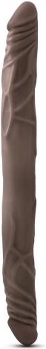 Dr Skin Dr. Skin - Realistische Dubbele Dildo 35 cm - Chocolate - Bruin