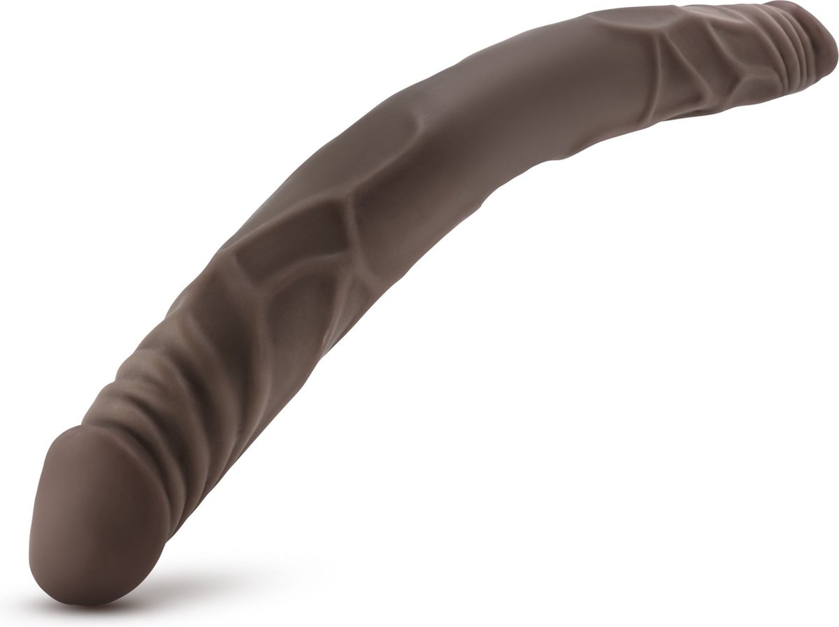 Dr Skin Dr. Skin - Realistische Dubbele Dildo 35 cm - Chocolate - Bruin