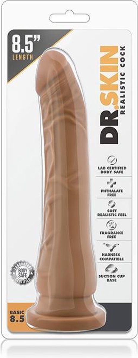 Dr Skin Dr. Skin - Realistische Dildo Met Zuignap - Mocha - Bruin