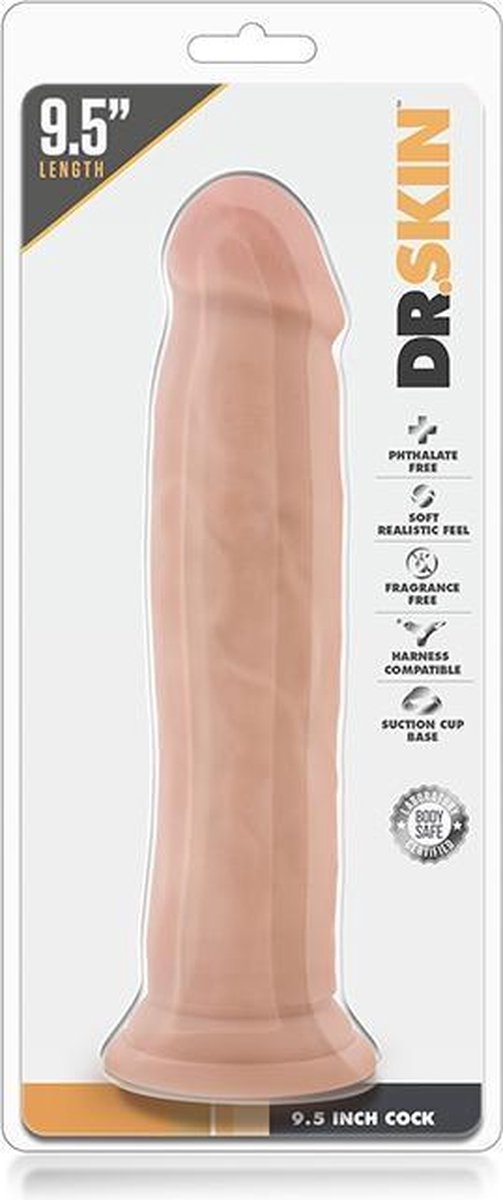 Dr Skin Dr. Skin - Realistische Dildo Met Zuignap 24 cm - Vanilla - Beige