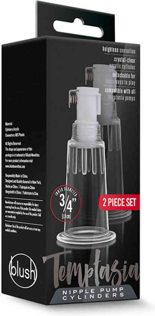 Temptasia - Set Tepel of Clitoris Zuigers - Binnendiameter 1.9 cm