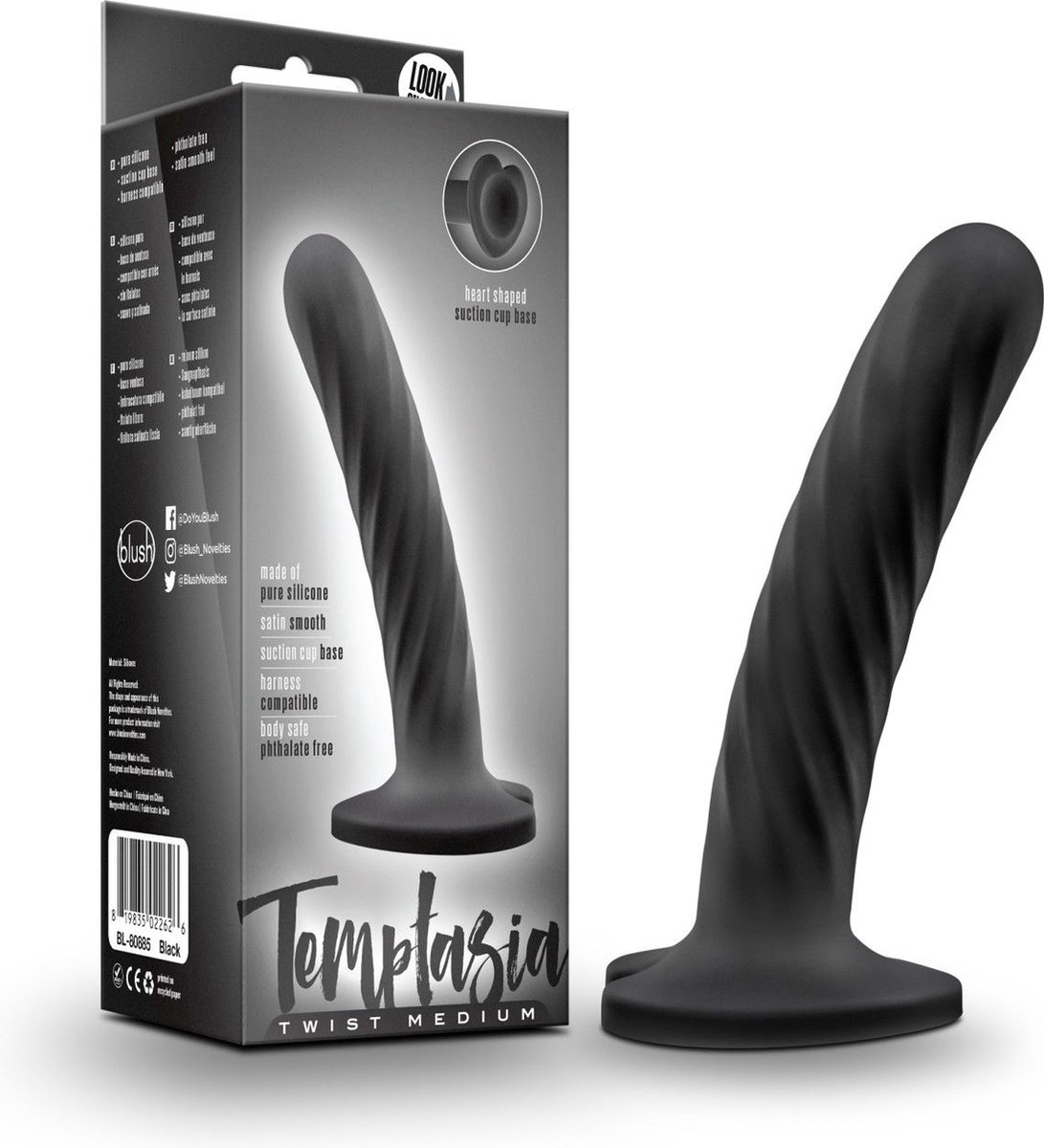 Temptasia - Twist Dildo - Medium - Zwart