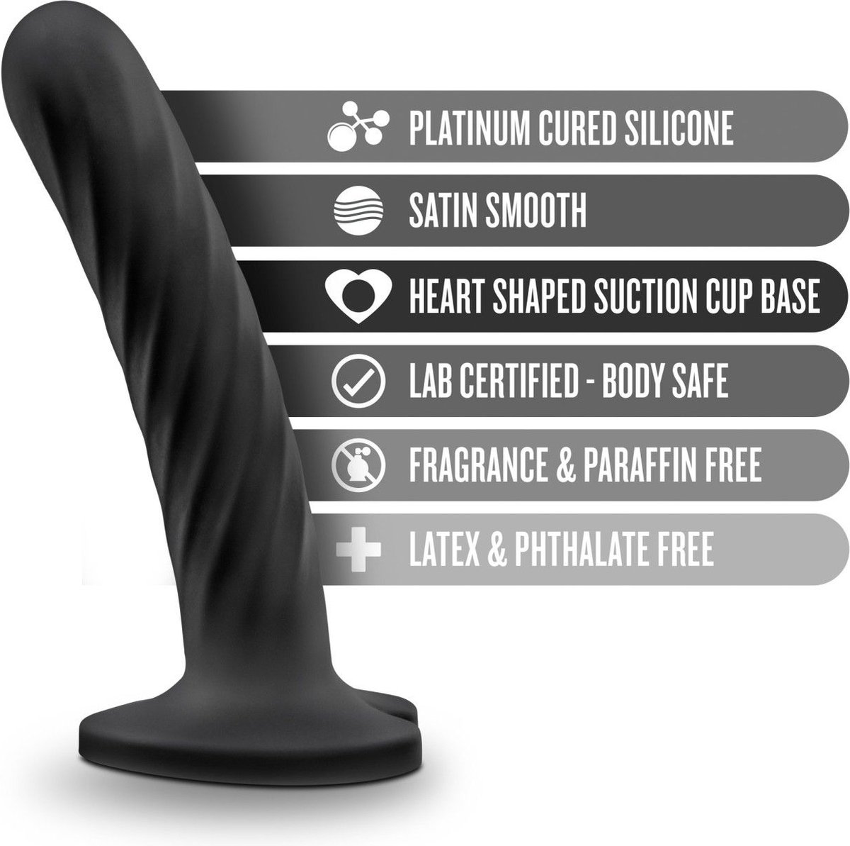 Temptasia - Twist Dildo - Medium - Zwart