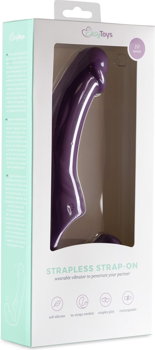 Strapless Strap-On Vibrator - - Paars