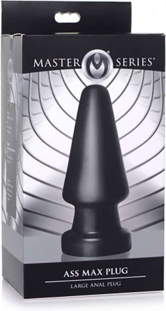 Master Series Ass max - Anaalplug Voor Gevorderden - Large - Zwart
