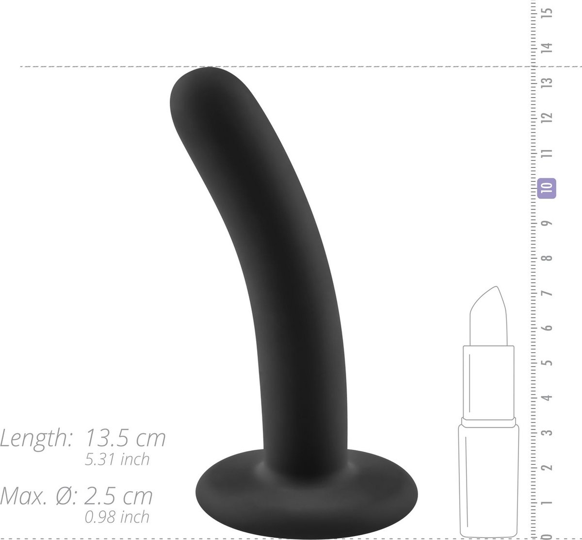 No-Parts - Logan Dildo 13.5 cm - - Zwart