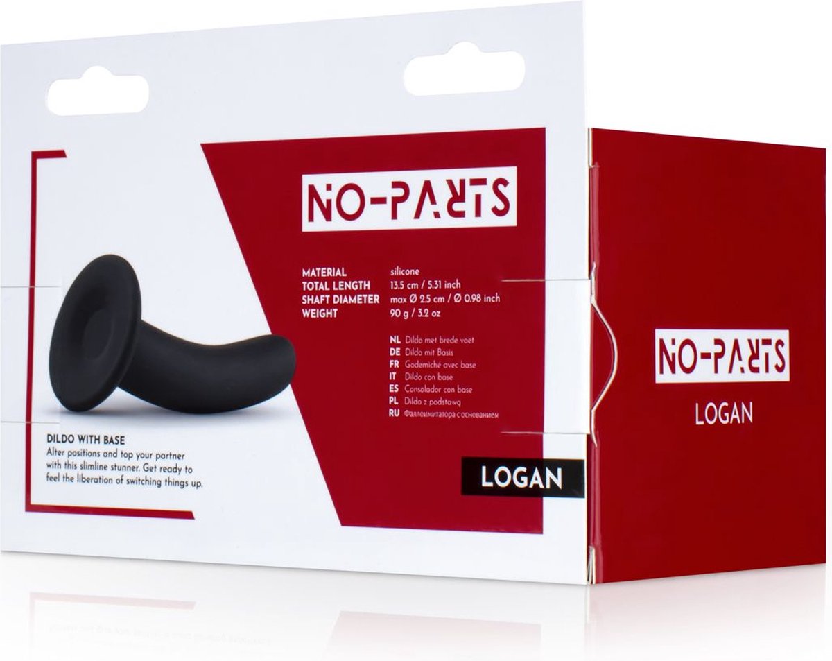 No-Parts - Logan Dildo 13.5 cm - - Zwart
