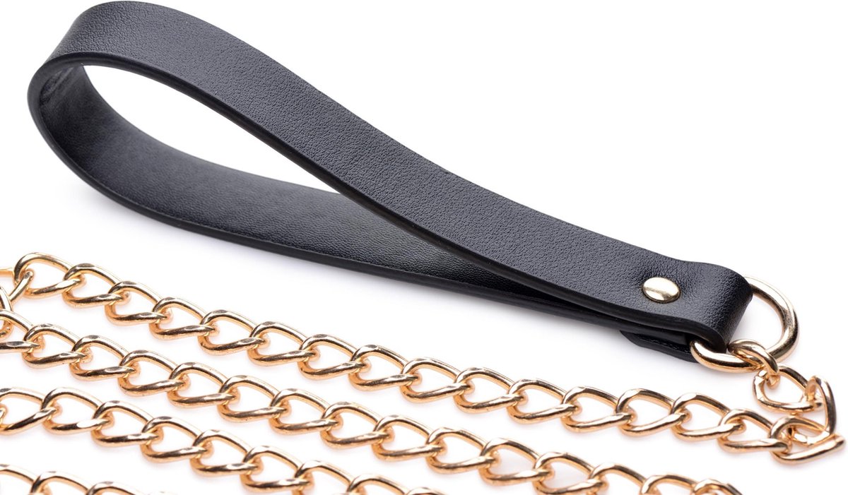 Master Series Luxe Leiband - Zwart/ - Goud