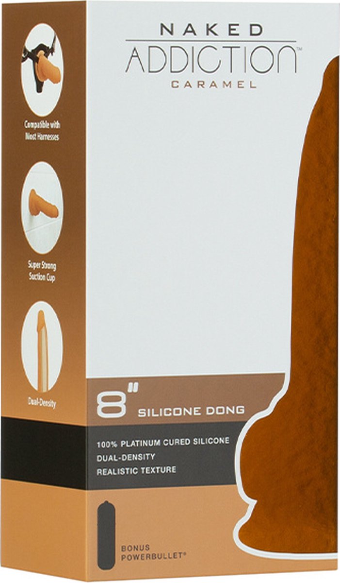 Naked Addiction Dual Density Realistische Dildo - 20 cm - Bruin