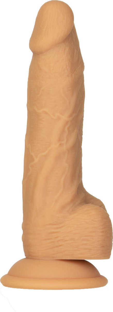 Naked Addiction Roterende & Vibrerende Dildo - 20 cm - Bruin
