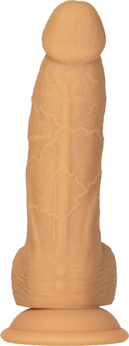 Naked Addiction Roterende & Vibrerende Dildo - 20 cm - Bruin