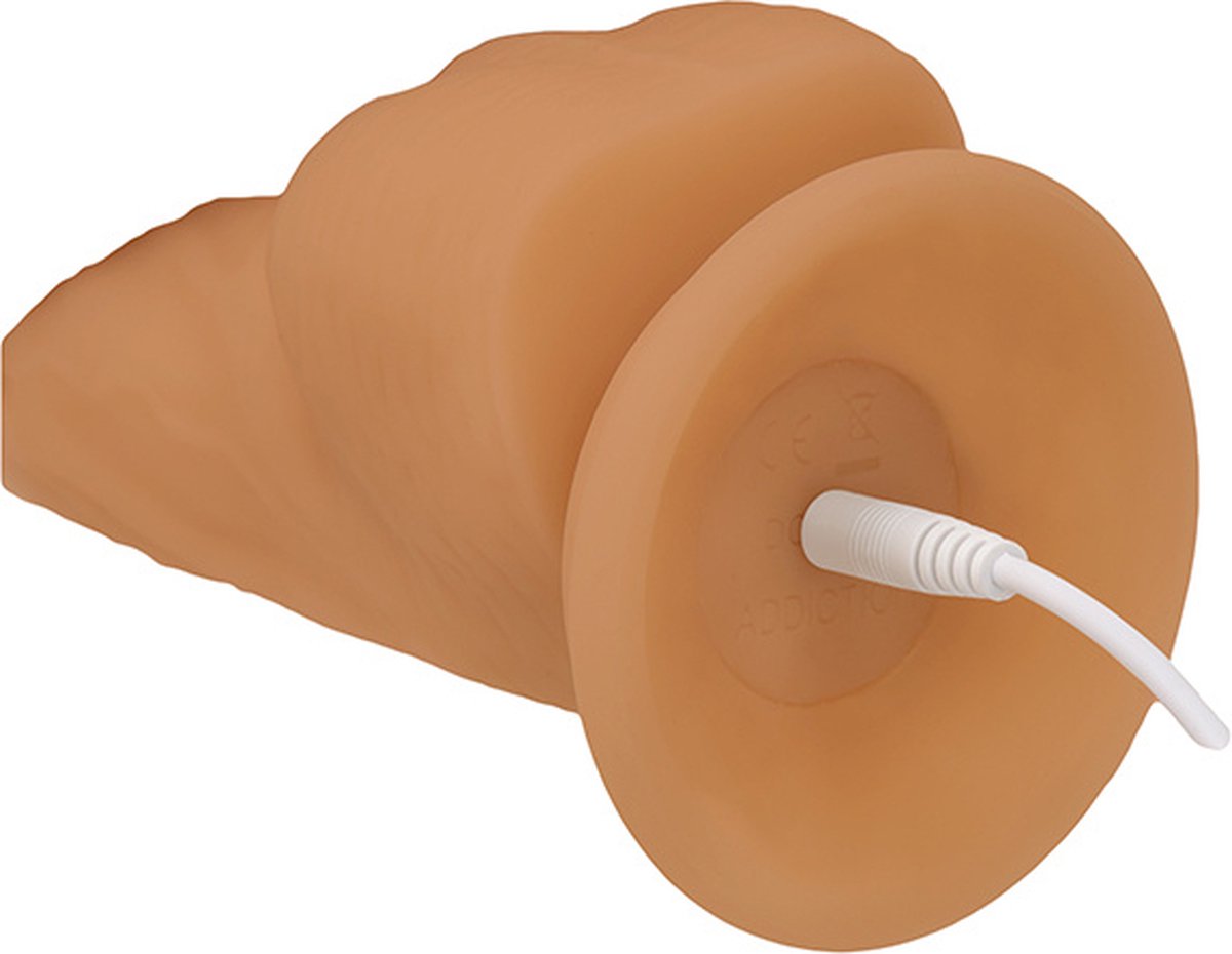Naked Addiction Roterende & Vibrerende Dildo - 20 cm - Bruin
