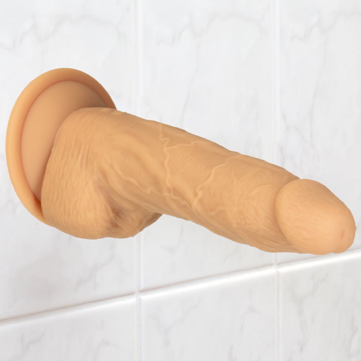 Naked Addiction Roterende & Vibrerende Dildo - 20 cm - Bruin