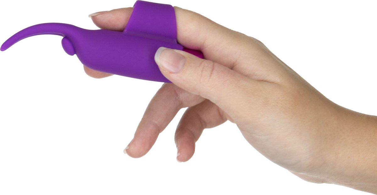 PowerBullet Teasing Tongue Vinger Vibrator - - Paars