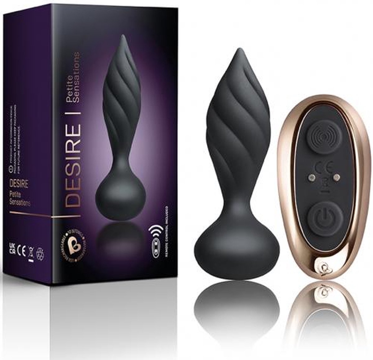 Rocks Off Rocks-Off - Petite Sensations Desire Vibrerende Anaalplug - - Zwart