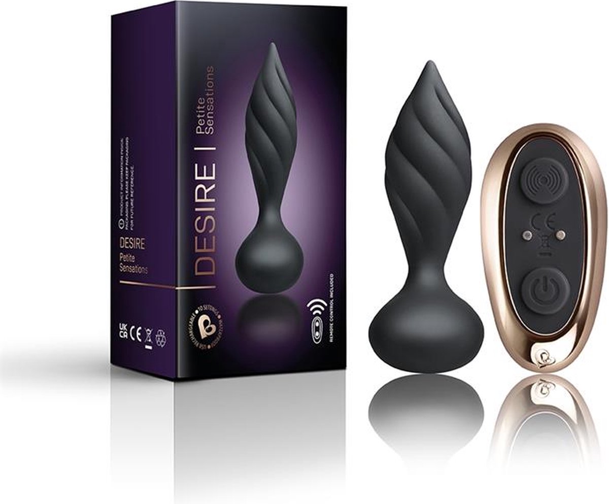 Rocks Off Rocks-Off - Petite Sensations Desire Vibrerende Anaalplug - - Zwart