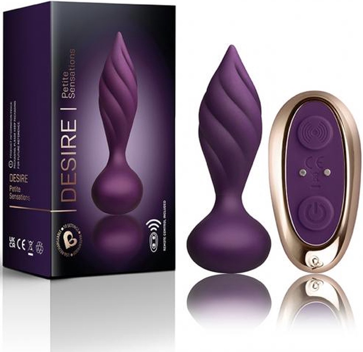 Rocks Off Rocks-Off - Petite Sensations Desire Vibrerende Anaalplug - - Paars