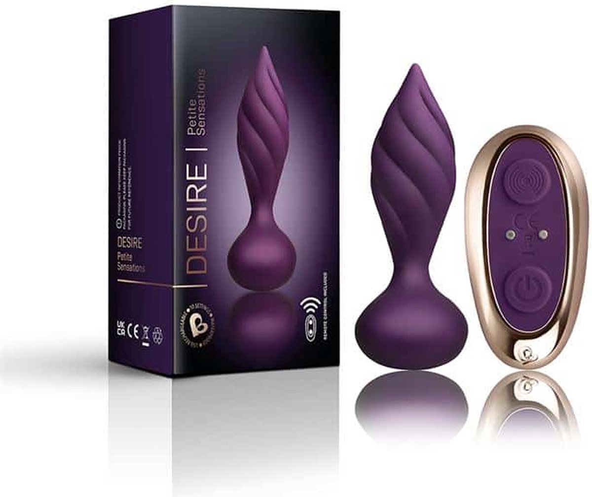 Rocks Off Rocks-Off - Petite Sensations Desire Vibrerende Anaalplug - - Paars