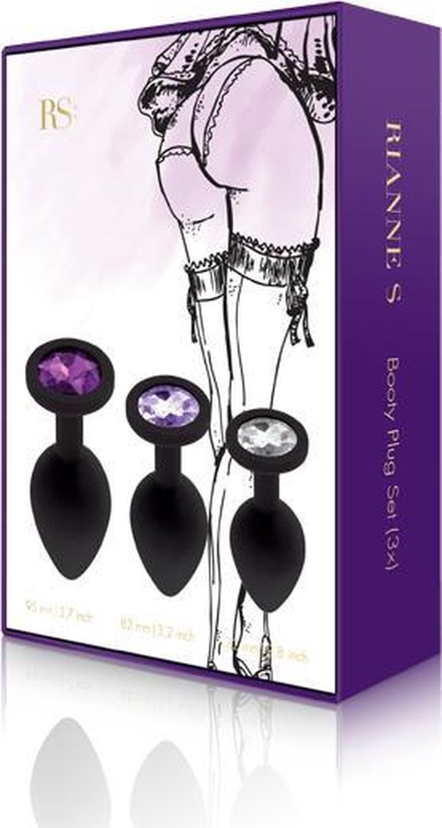 Rianne S - Soiree Booty Plug Set - - Zwart