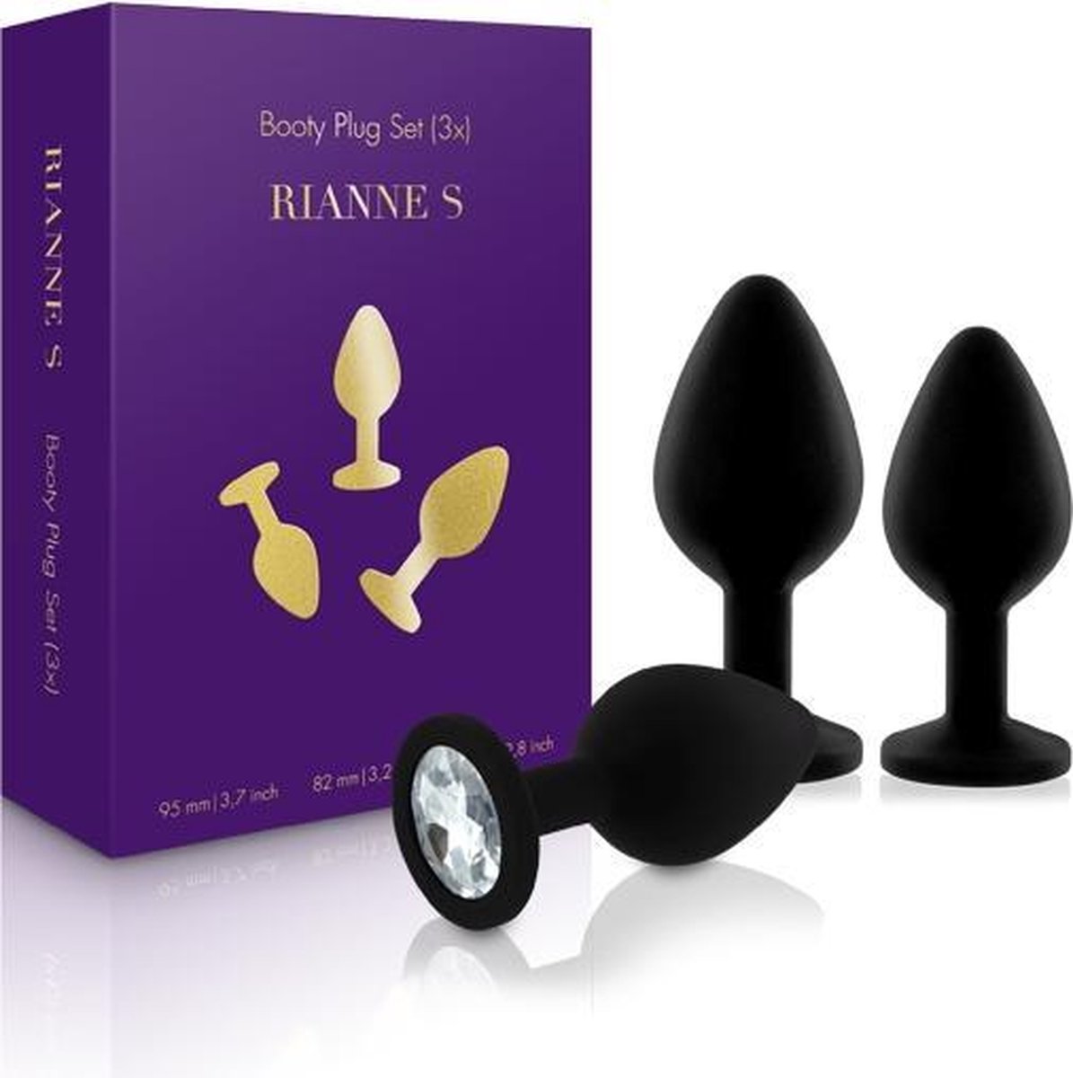 Rianne S - Soiree Booty Plug Set - - Zwart