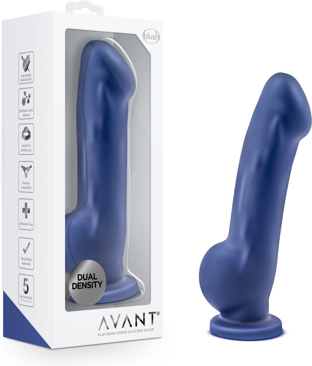 Avant - Ergo Siliconen Dildo Met Zuignap - - Blauw