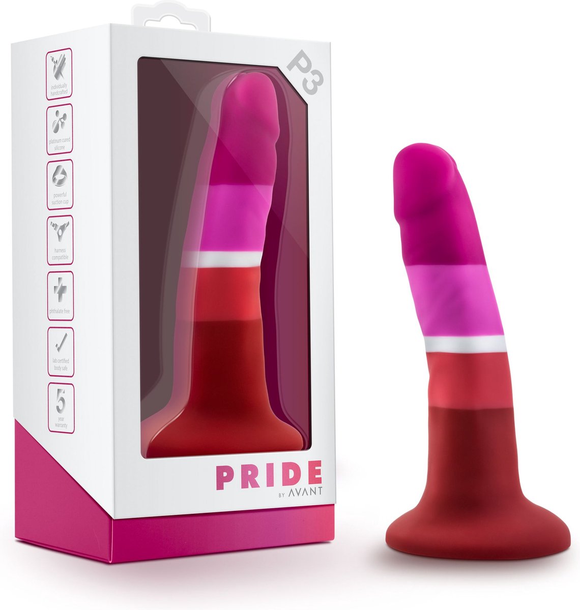 Avant - Pride Siliconen Dildo Met Zuignap - Beauty