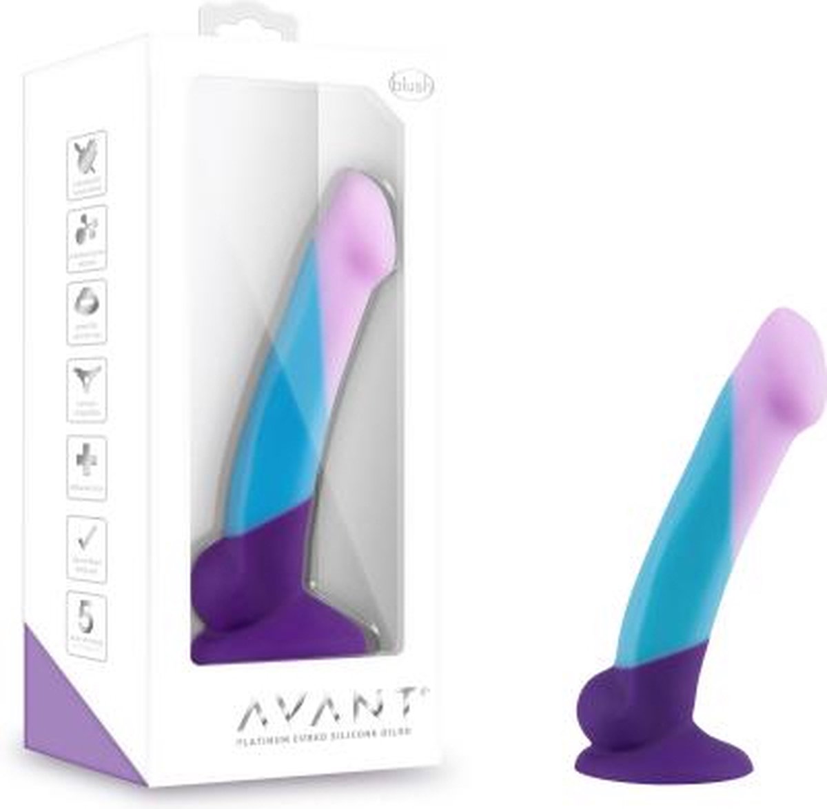 Avant - Siliconen Dildo Met Zuignap - Purple Haze