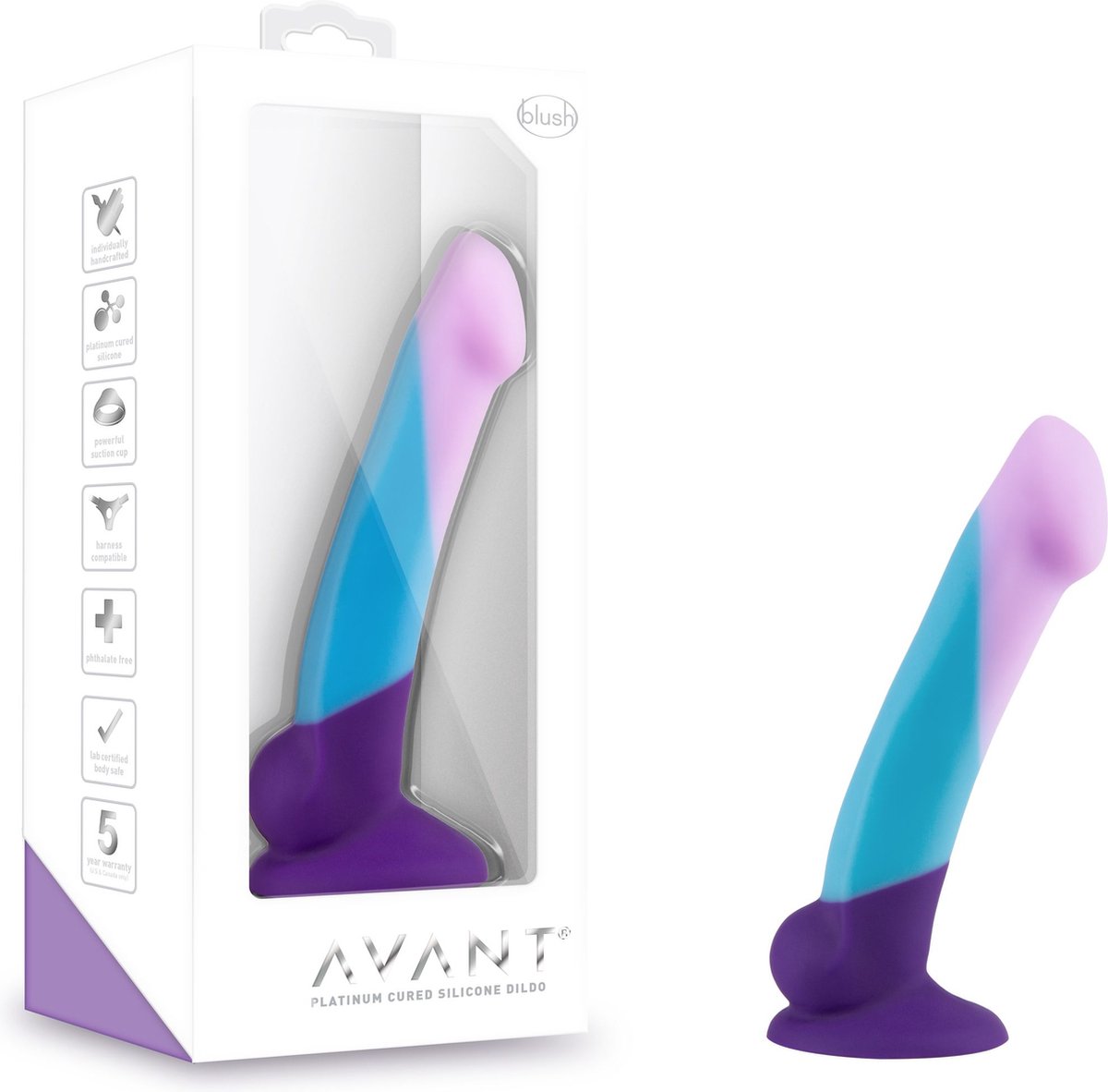 Avant - Siliconen Dildo Met Zuignap - Purple Haze