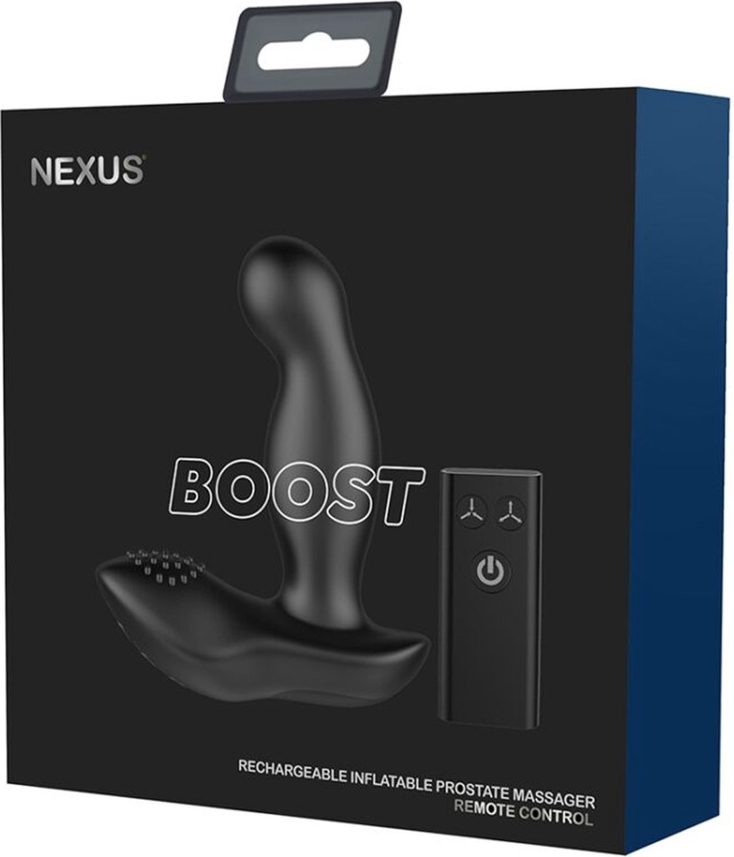 Nexus - Boost Vibrerende en Opblaasbare Prostaat Vibrator - diameter 46 mm - Zwart