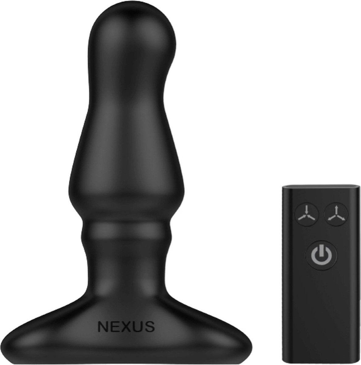 Nexus - Bolster Vibrerende en Opblaasbare Prostaat Plug - diameter 46 mm - Zwart