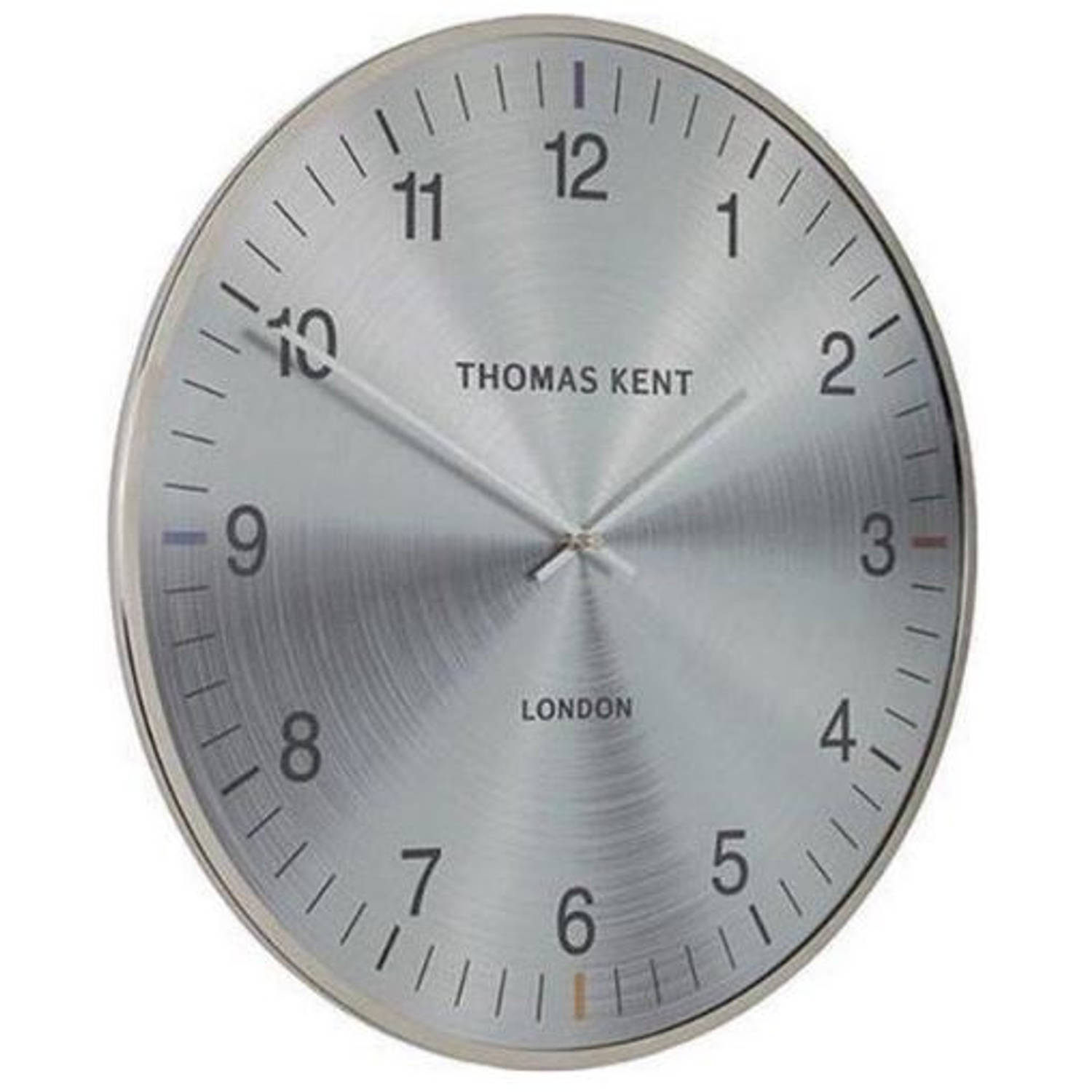 Thomas Kent Wandklok Oyster 40 Cm Staal Zilver