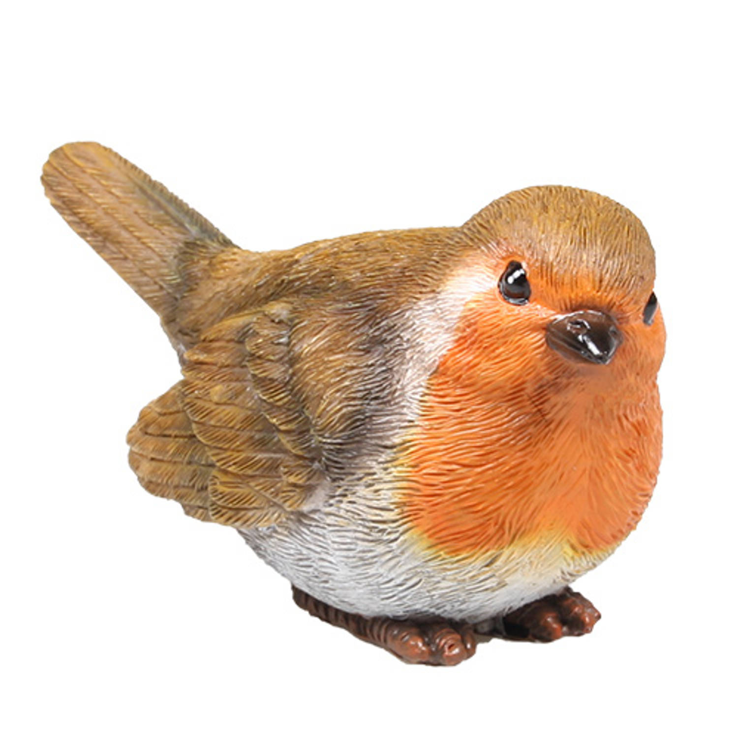 Tuinbeeld Vogelborstje - 12 Cm - Rood